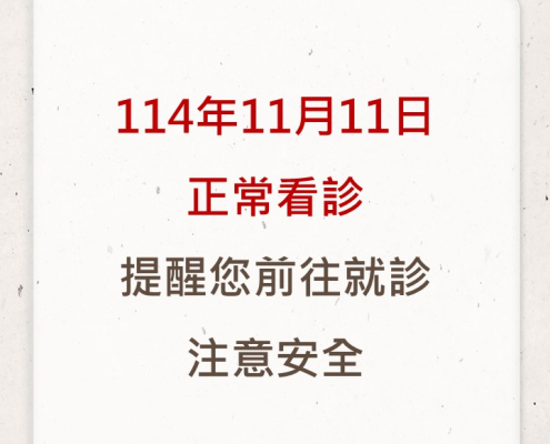 114年11月11日颱風正常看診