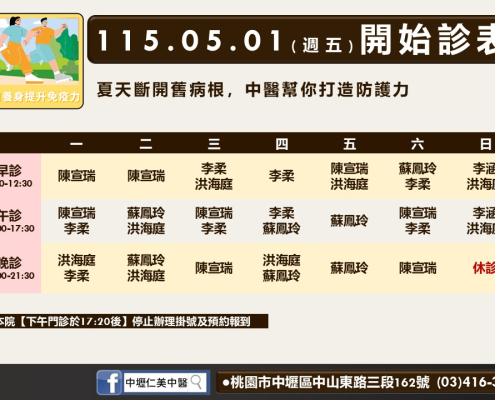 2026年5月門診表